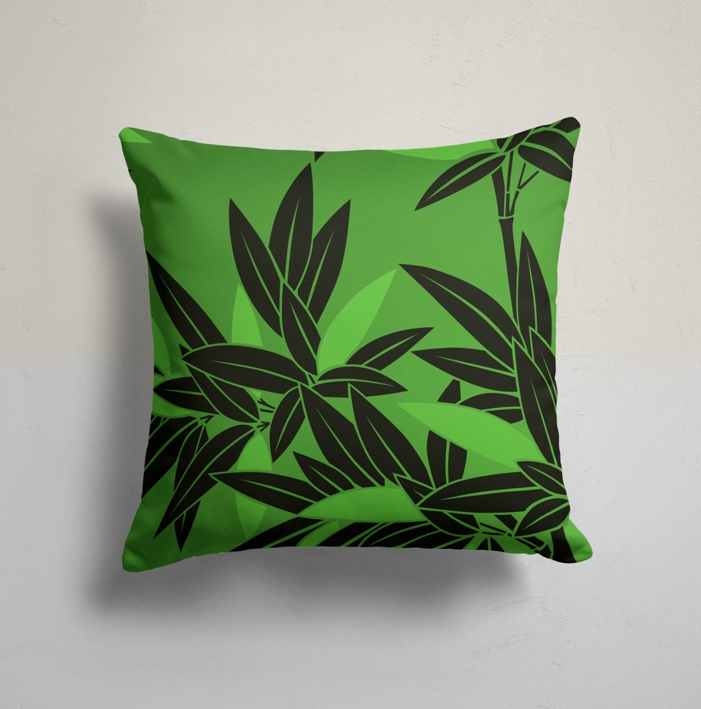Jungle Green Palm Leaf Zebra Cushion Cover