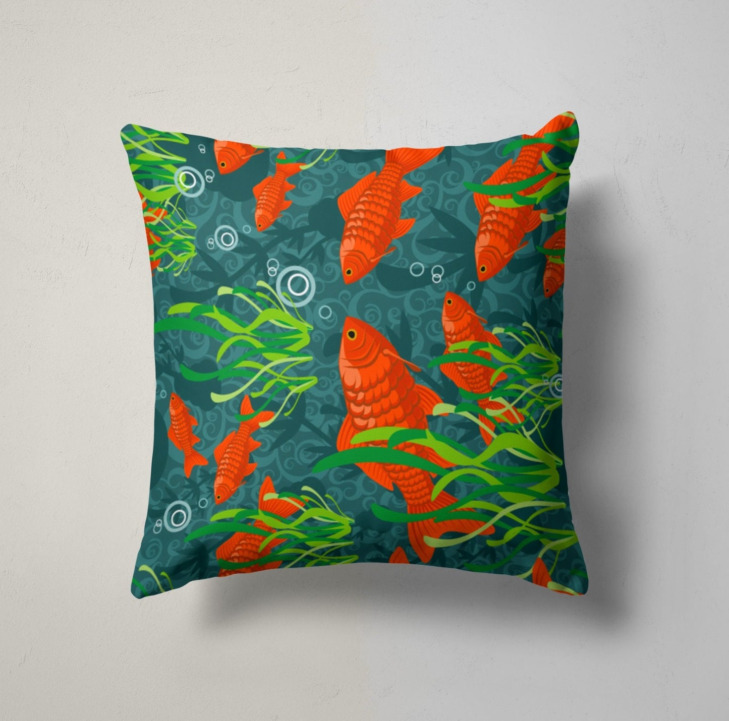 Nautical Seahorse and Seashell Cushion Cover