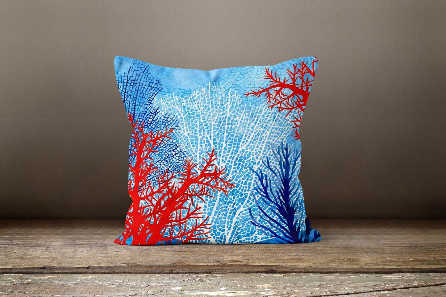 Nautical Sailing Boat Coral Seashell Cushion Cover