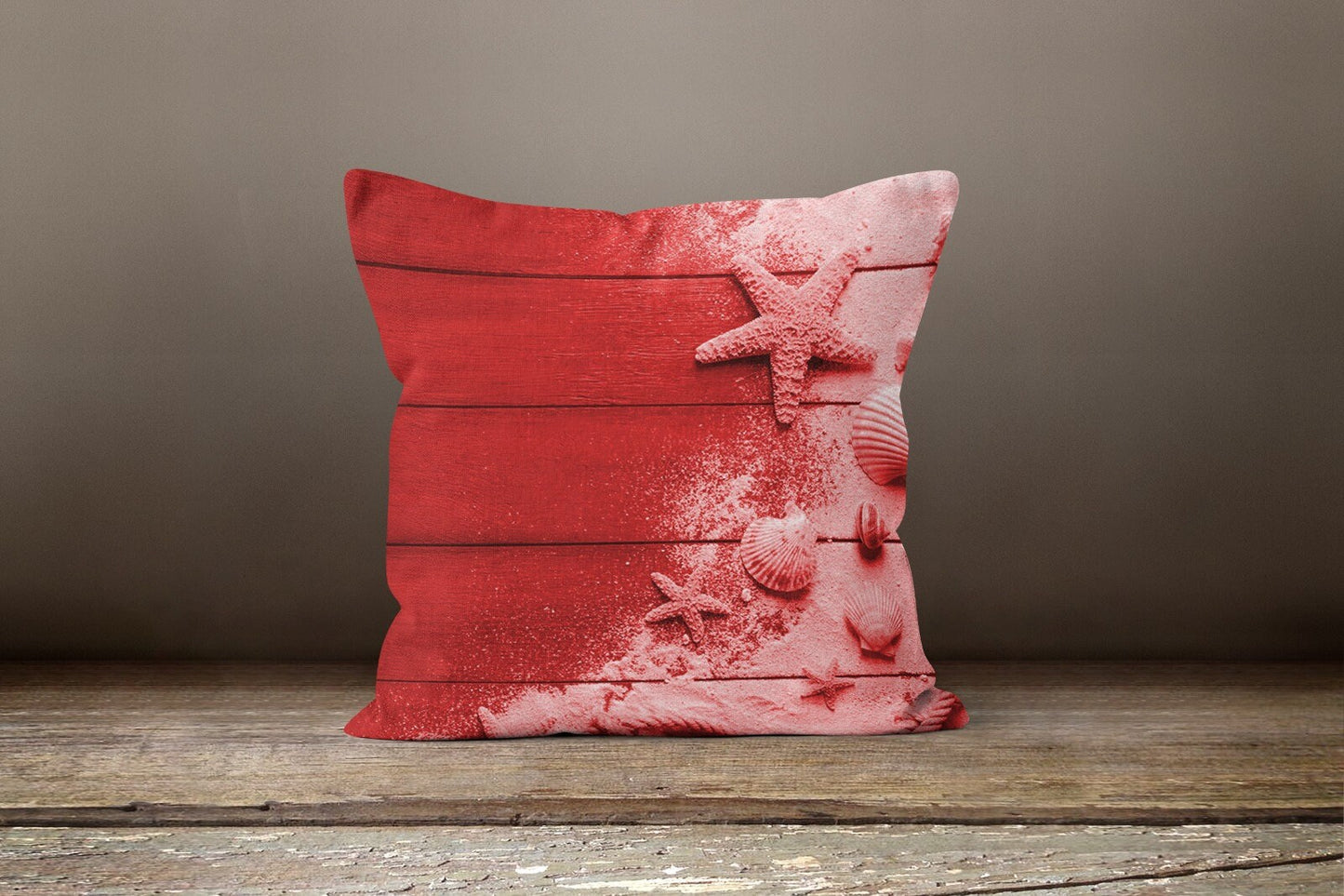 Nautical Sailing Boat Coral Seashell Cushion Cover