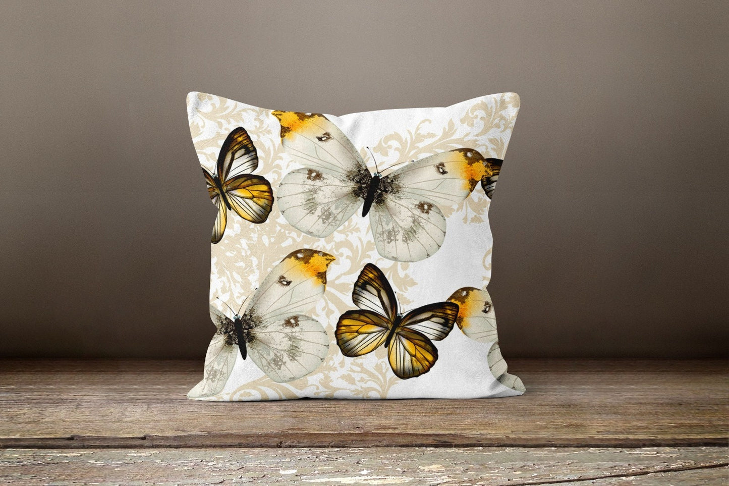 Floral Butterfly Magic Hat Cushion Cover, Bright Spring Decor