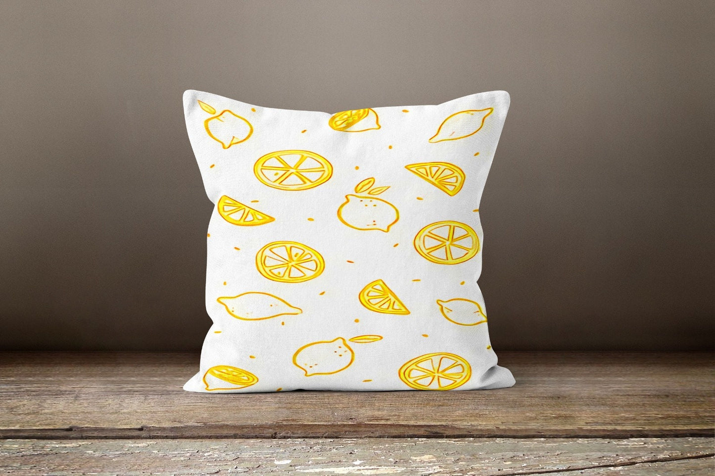 Fruit and Lemon Citrus Pattern Cushion Cover