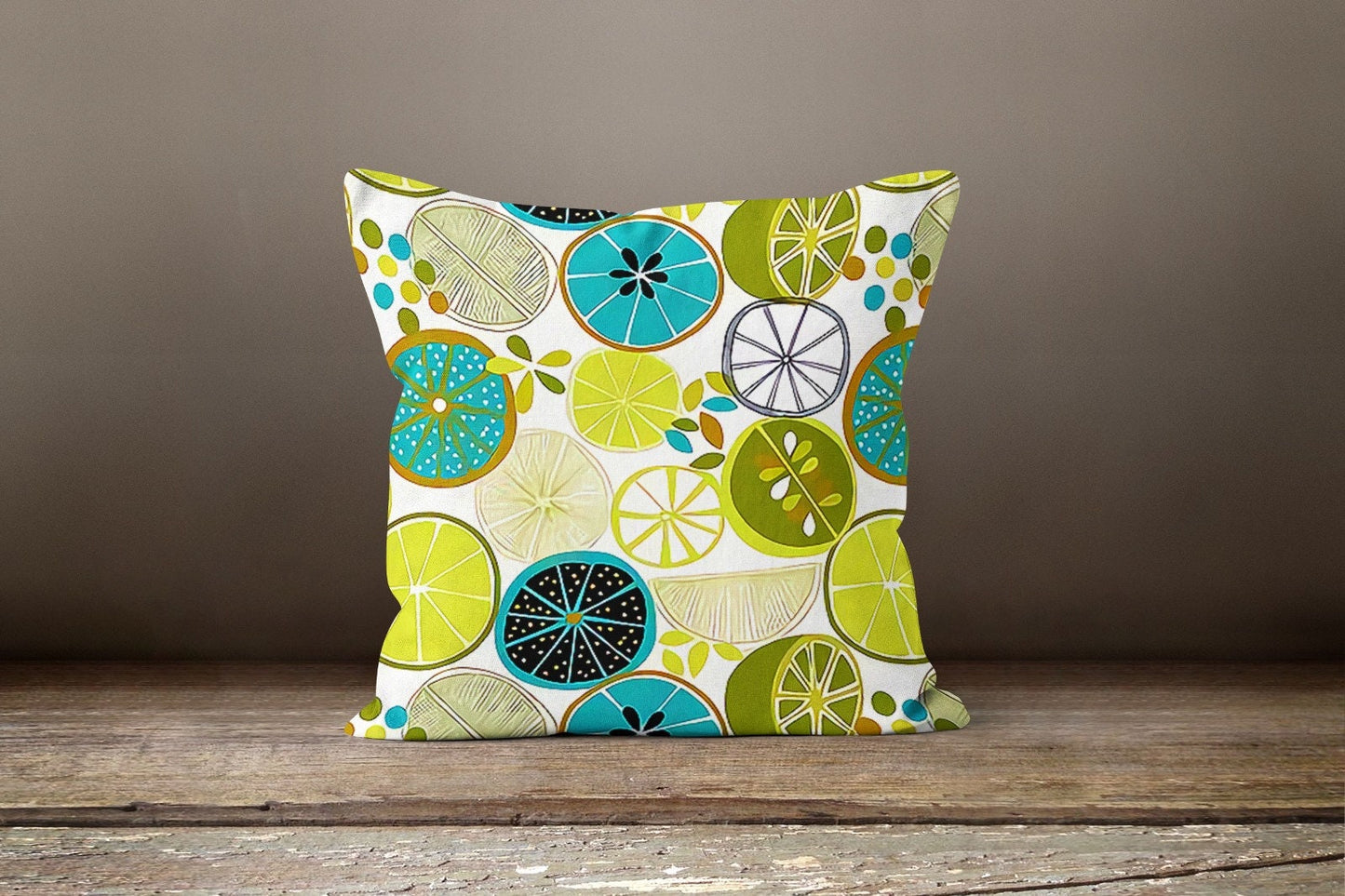 Fruit and Lemon Citrus Pattern Cushion Cover