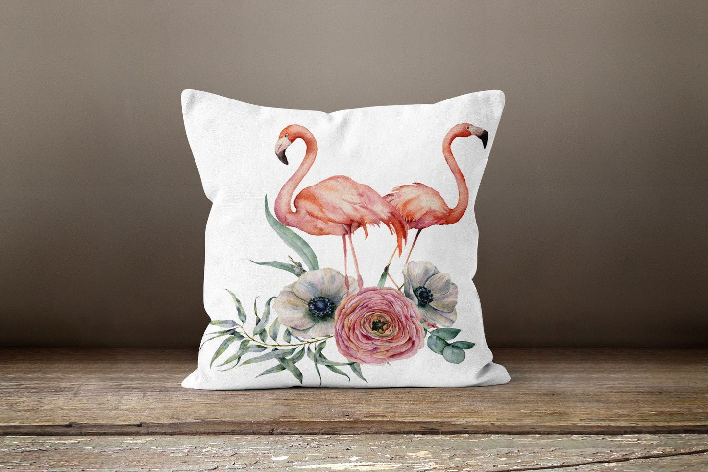 Animal Print Flamingo Cushion Cover Botanical Home Decor