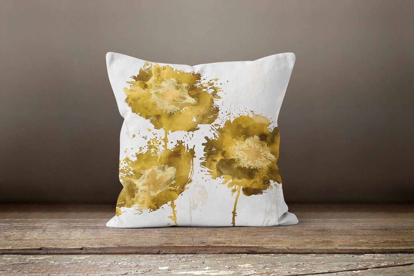 Yellow Flower Decorative Modern Cushion Cover