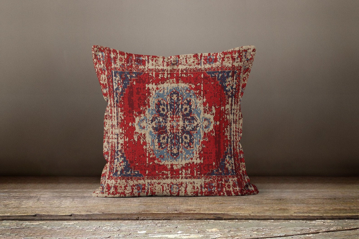 Traditional Anatolian Style Kilim Ethnic Print Cushion Cover