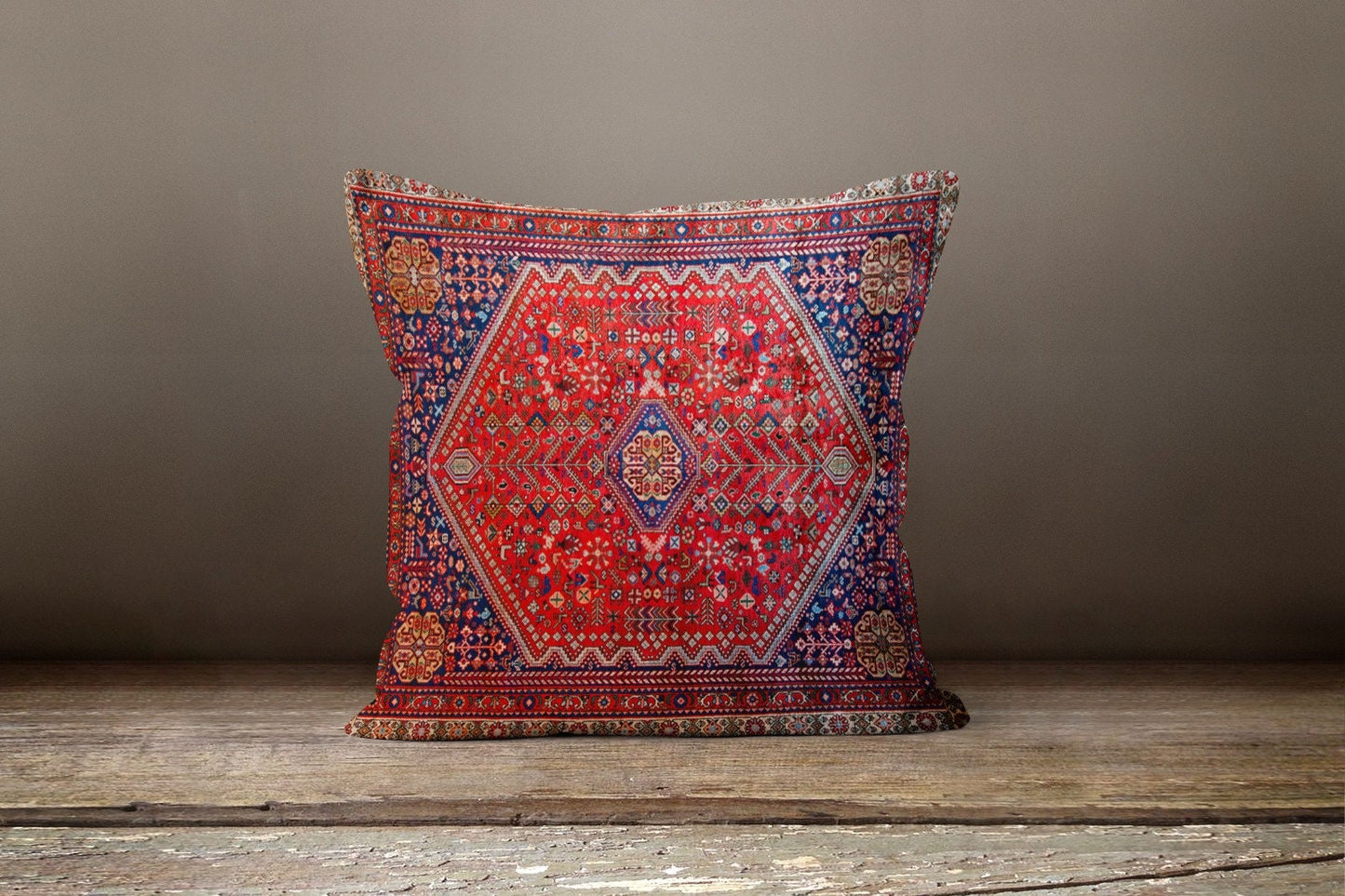 Traditional Anatolian Style Kilim Ethnic Print Cushion Cover
