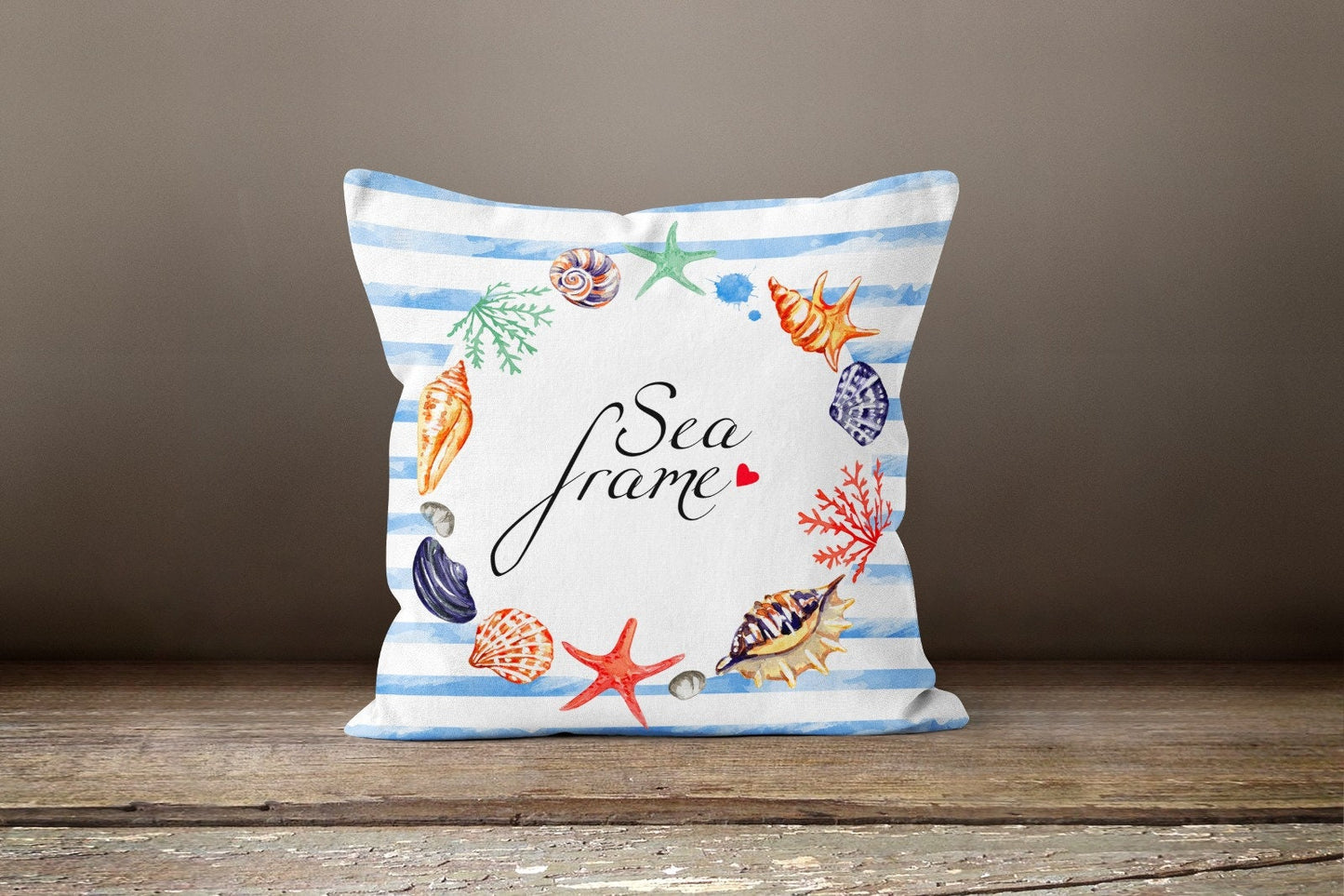 Nautical Sea Creature Coastal Cushion Cover