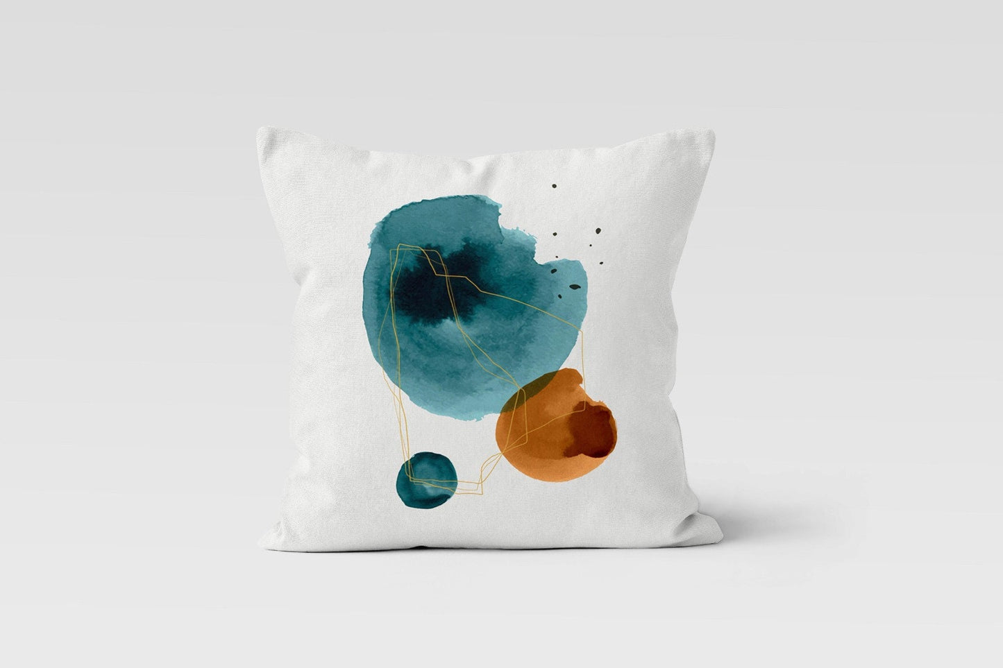 Abstract Mid Century Modern Turquoise Cushion Cover