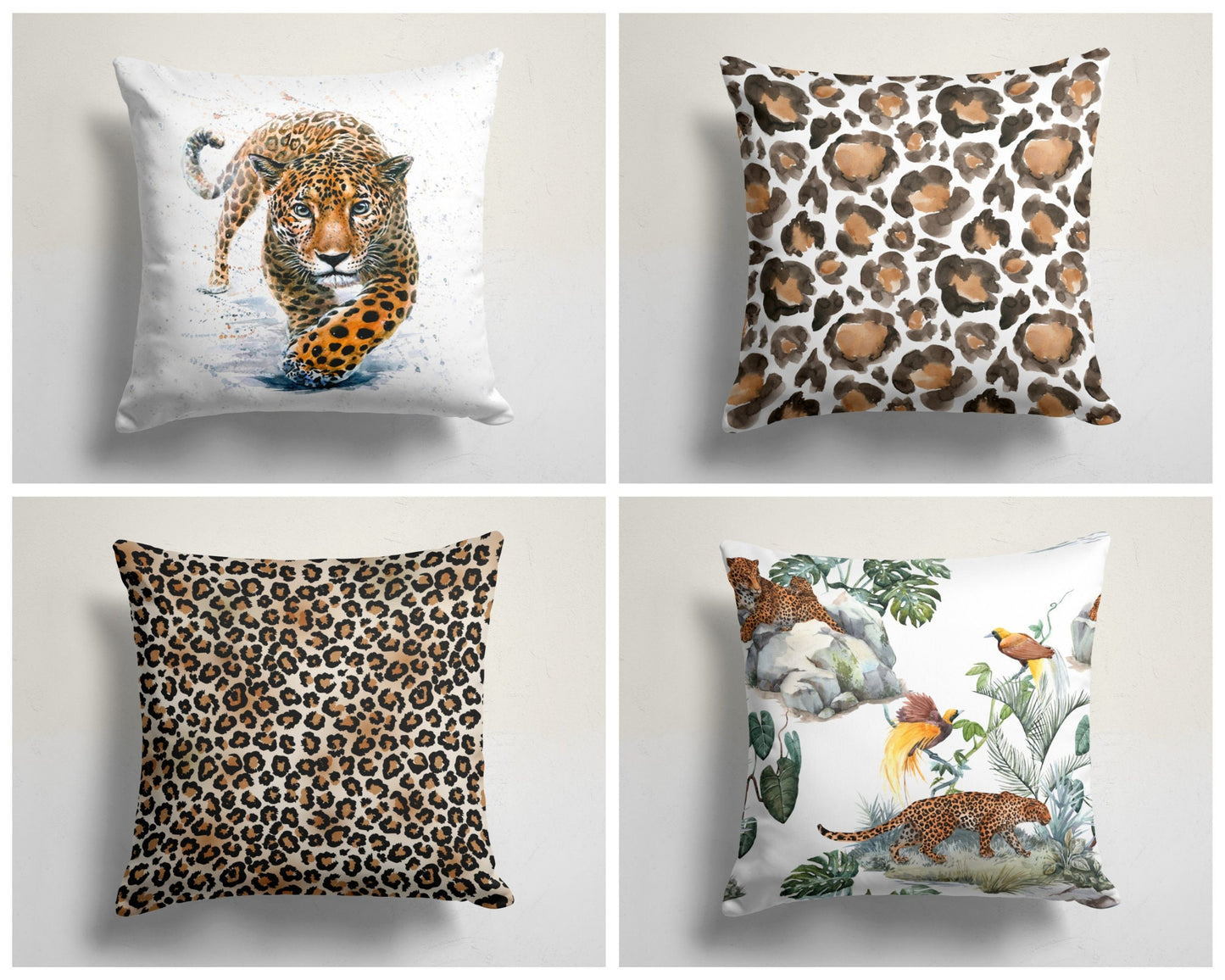 Leopard Wildlife Animal Skin Jungle Cushion Cover