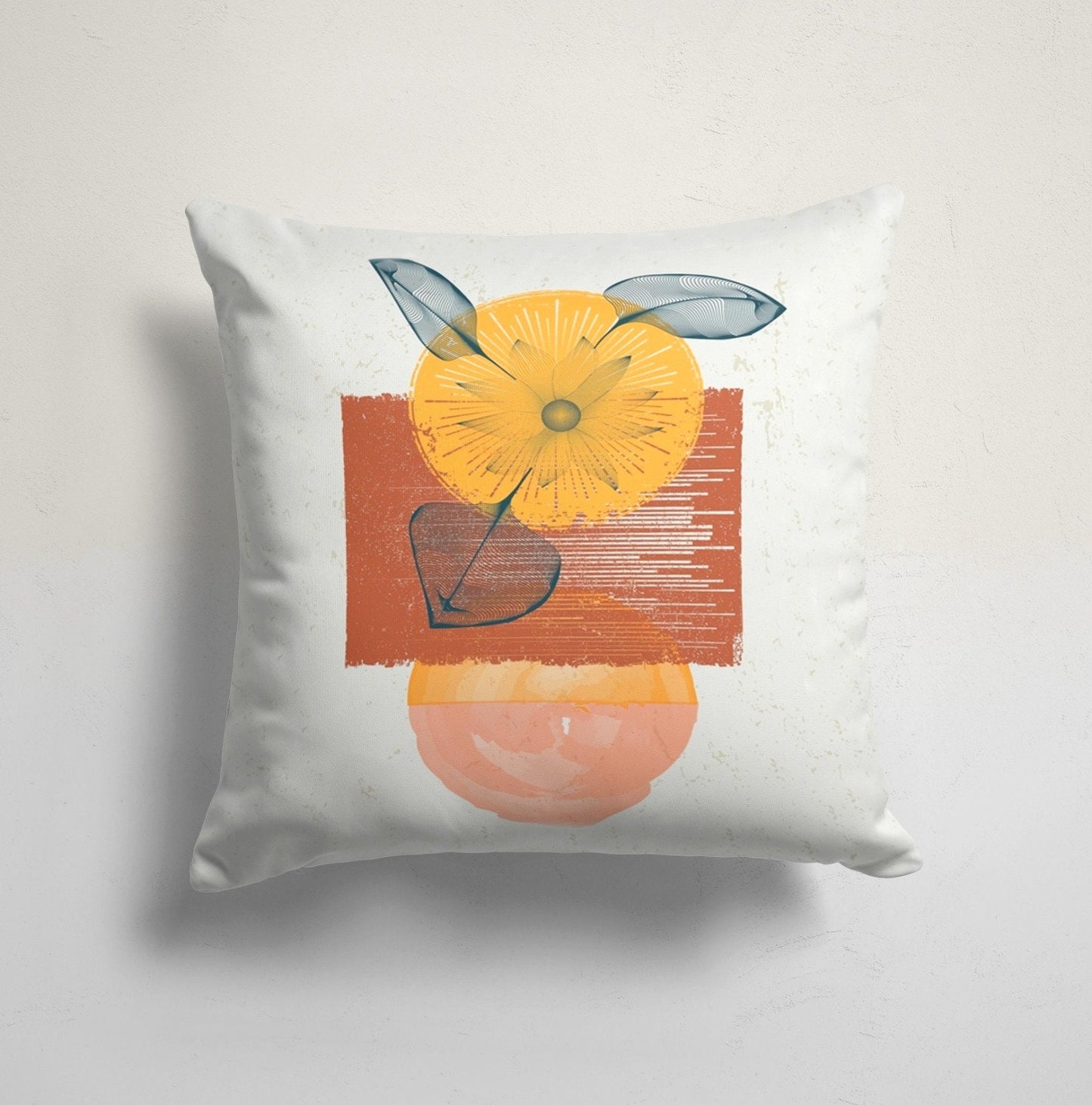 Abstract Flower Cushion Cover