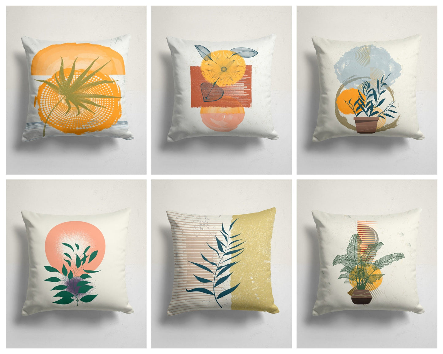 Abstract Flower Cushion Cover