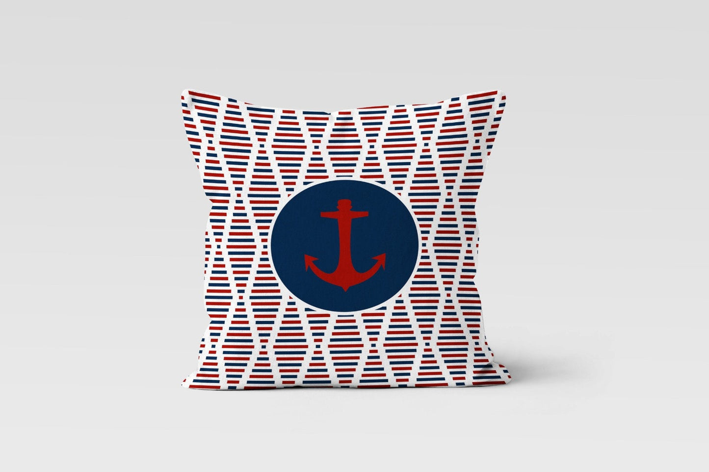 Nautical Anchor Blue Marine Cushion Cover