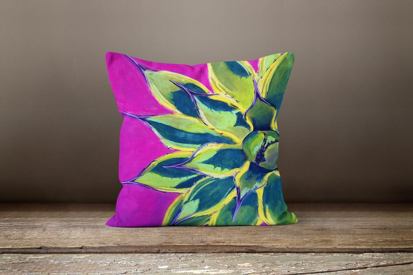 Flower and Green Leaf Decorative Floral Cushion Cover