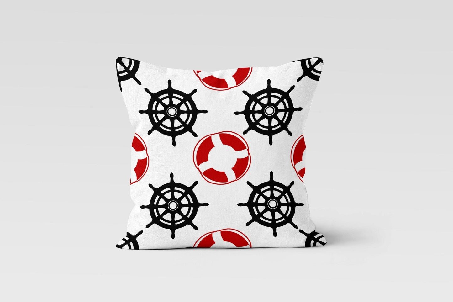 Red and Blue Octopus Cushion Cover, Watercolor Ocean Decor