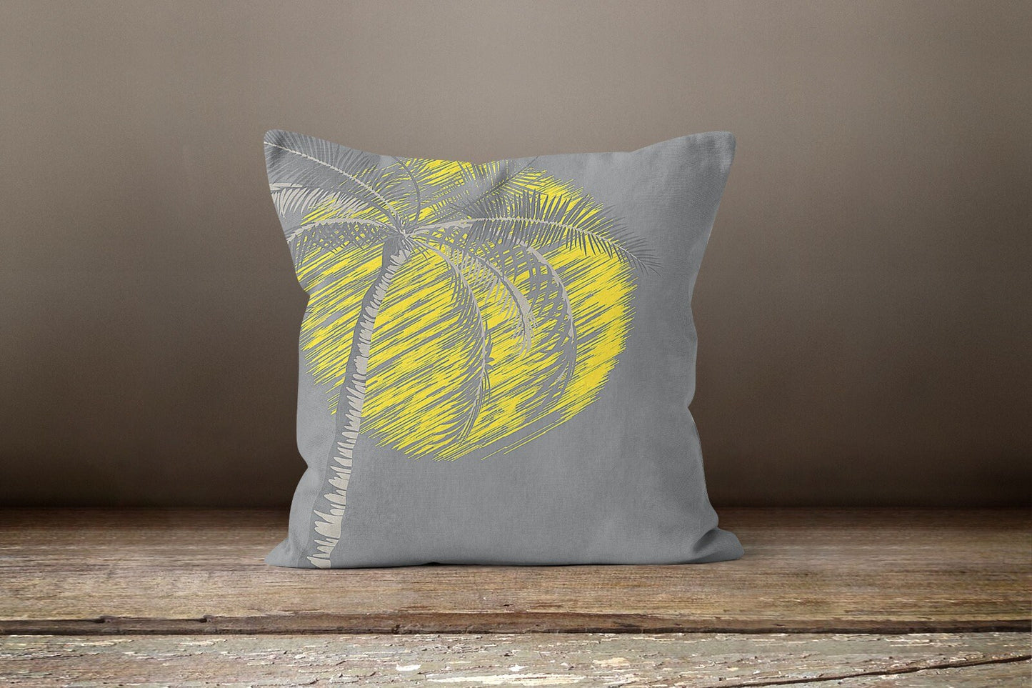 Mustard Grey Geometric Modern Cushion Cover