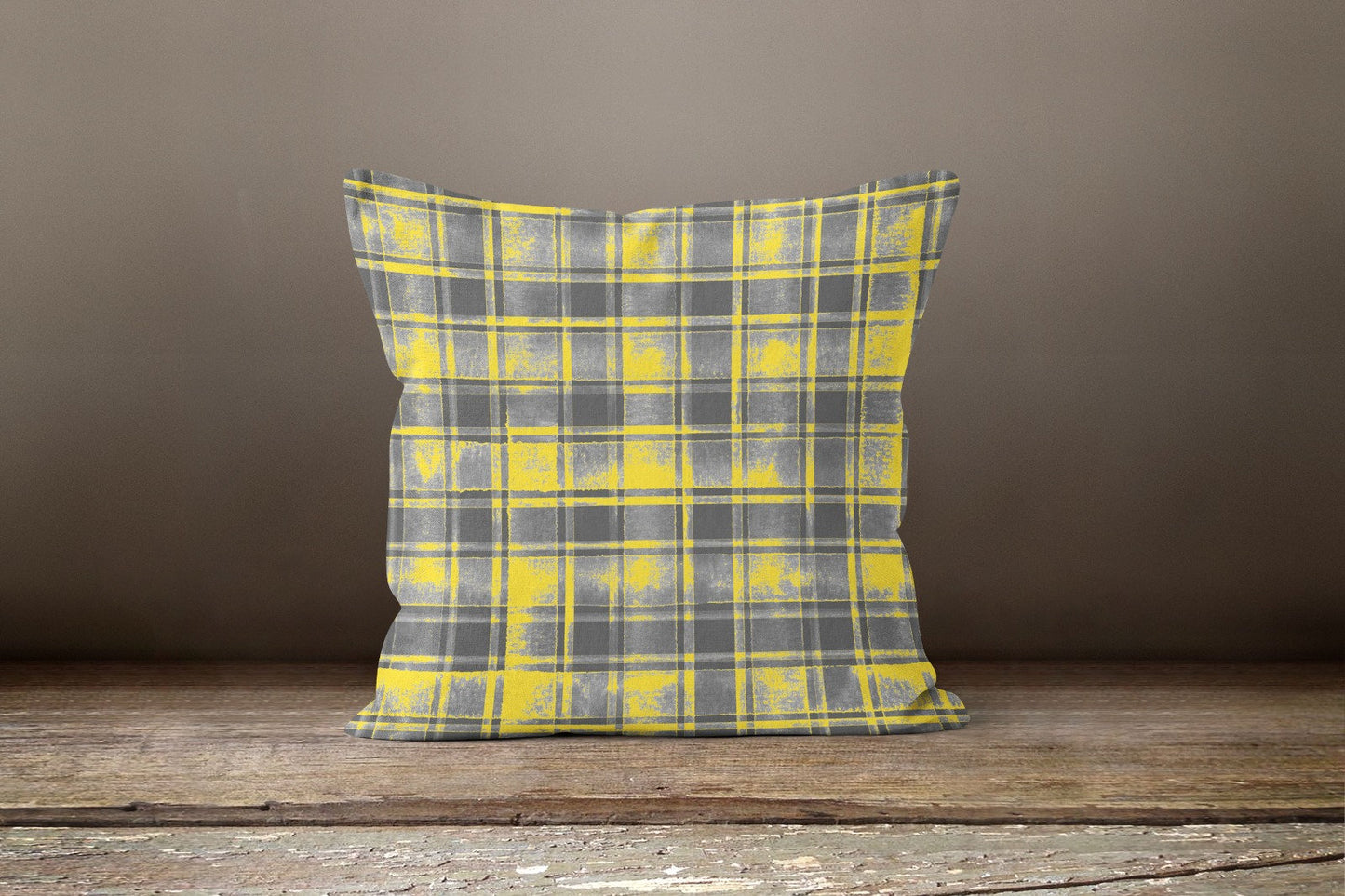 Mustard Grey Geometric Modern Cushion Cover