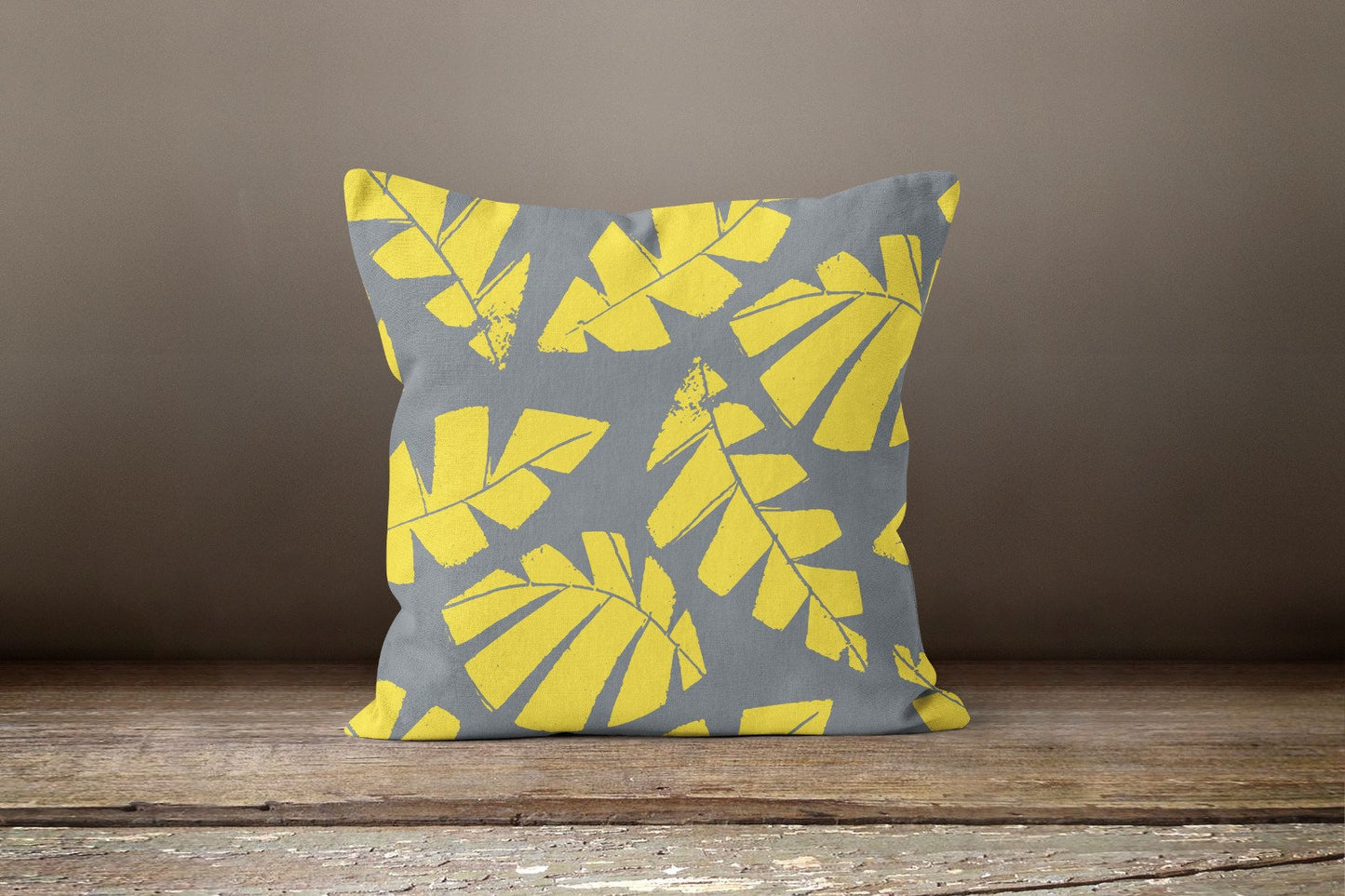 Mustard Grey Geometric Modern Cushion Cover