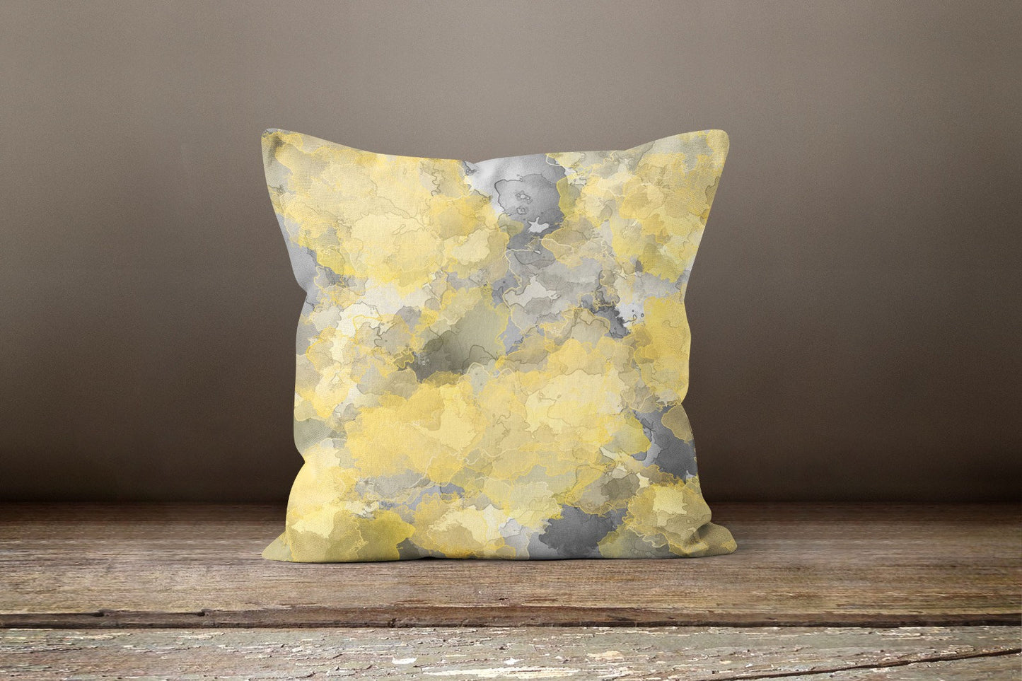 Mustard Grey Geometric Modern Cushion Cover