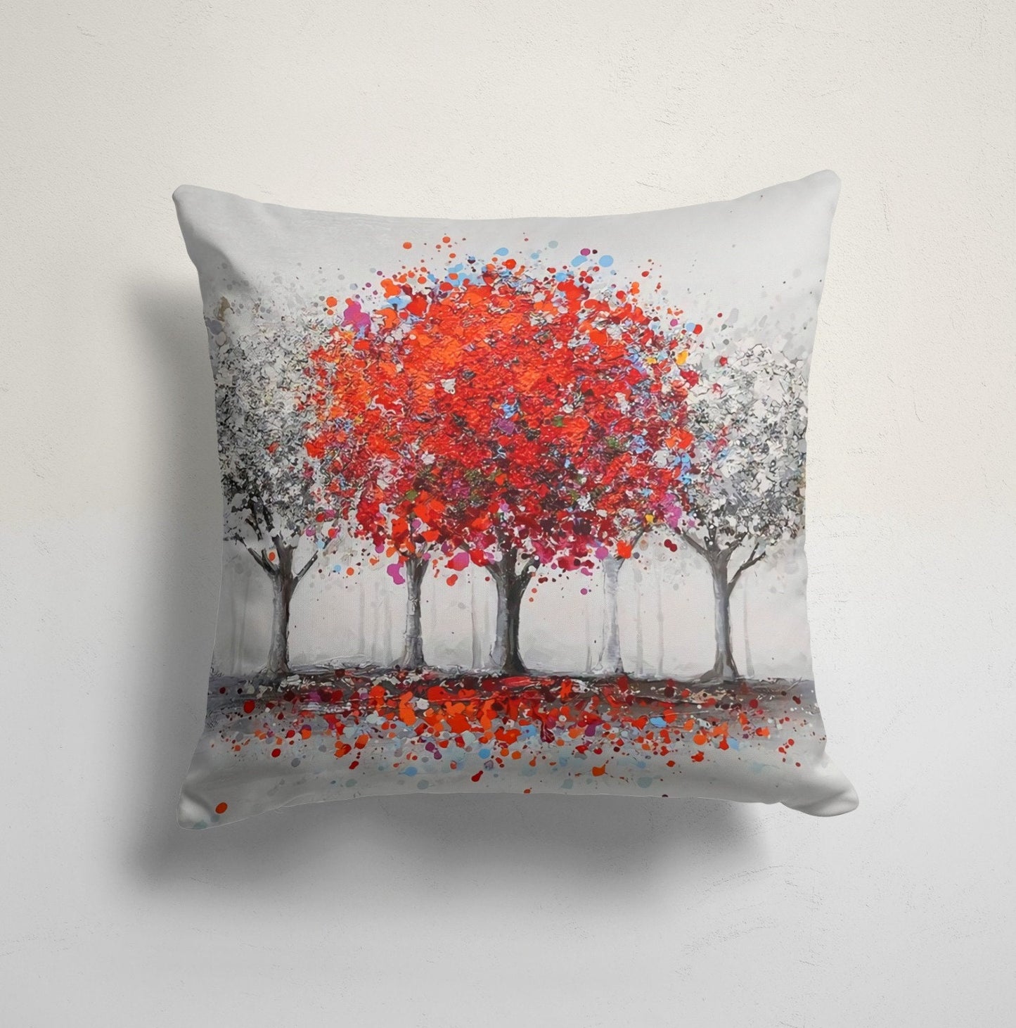Autumn Maple Leaf Cushion Cover Red Orange Cushion Case