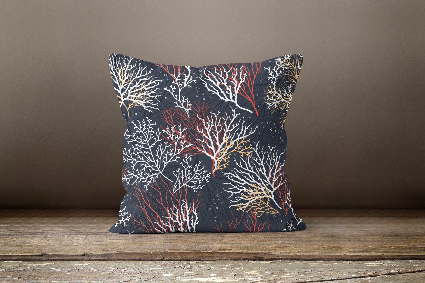 Nautical Sailing Boat Coral Seashell Cushion Cover