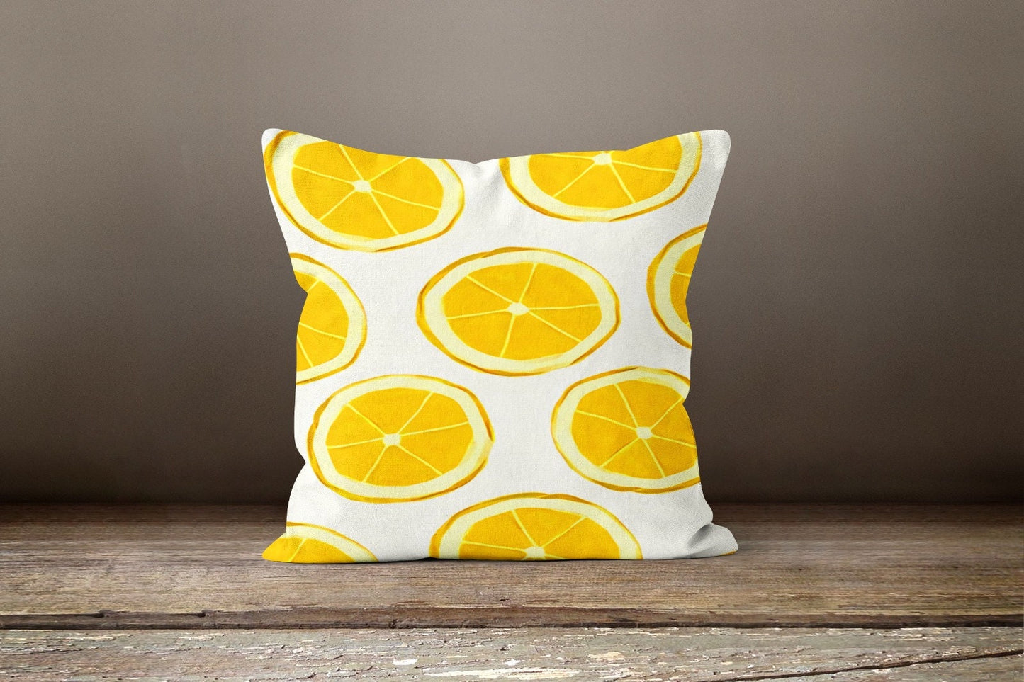 Fruit and Lemon Citrus Pattern Cushion Cover