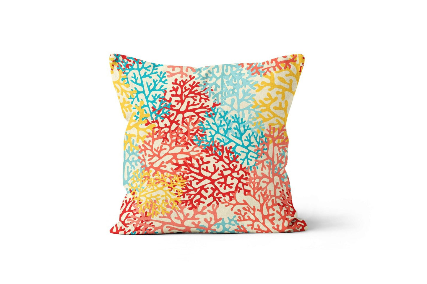 Marine Coastal Terracotta Coral Beach Cushion Cover