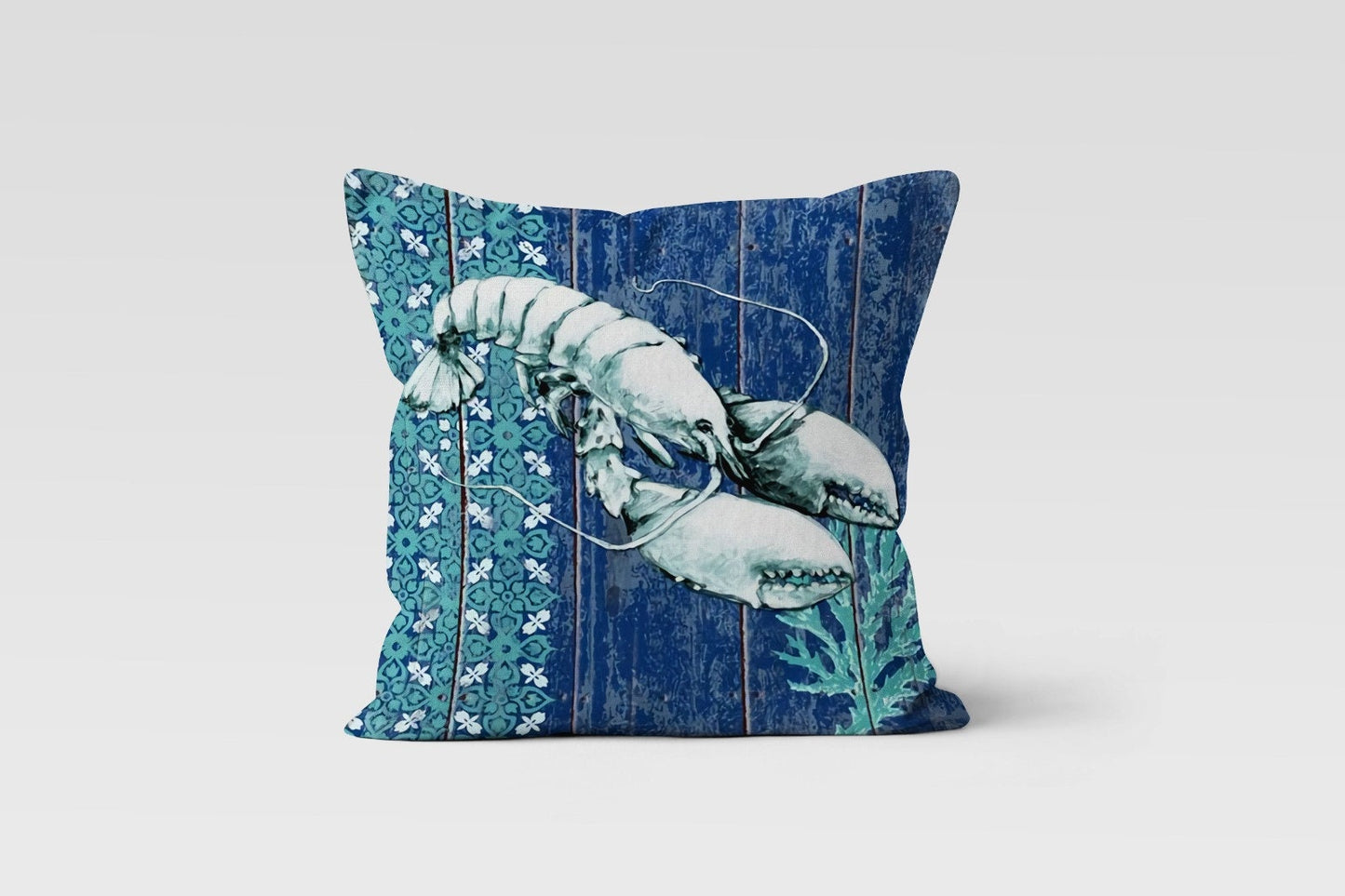 Blue Marine Seashore Themed Printed Cushion Cover
