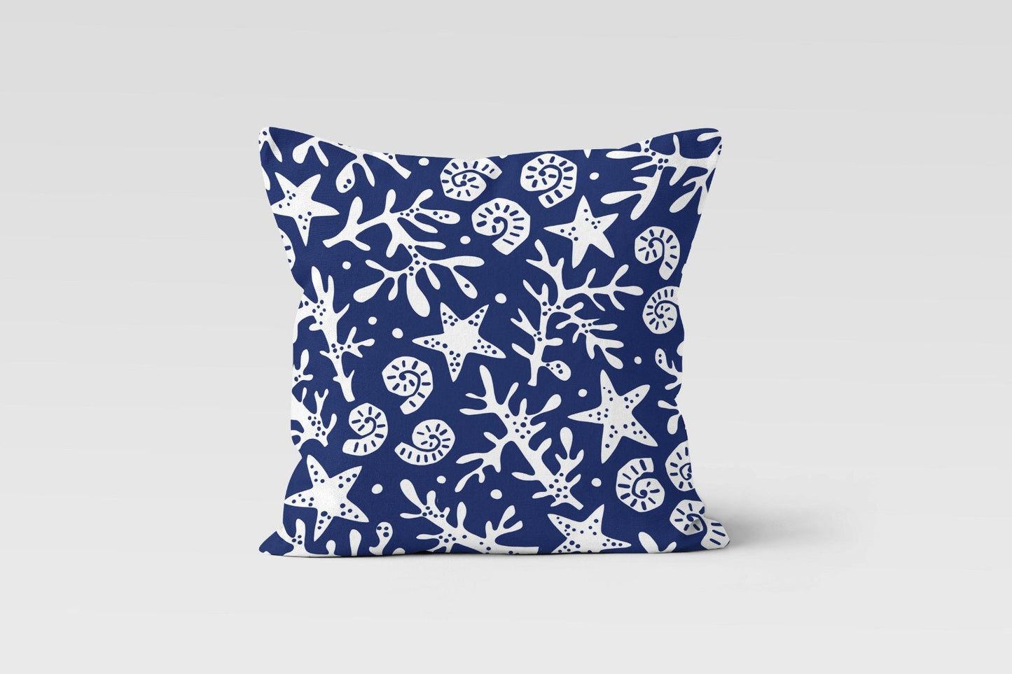 Blue Marine Seashore Themed Printed Cushion Cover