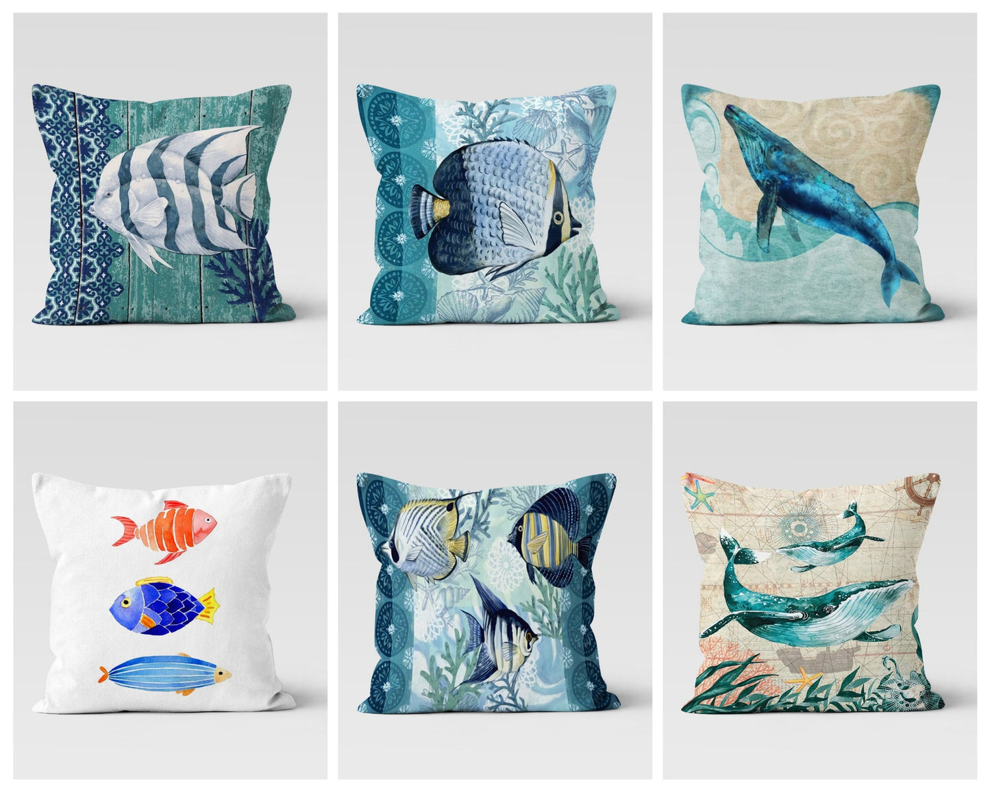 Aquarium Fish Marine Life Cushion Covers