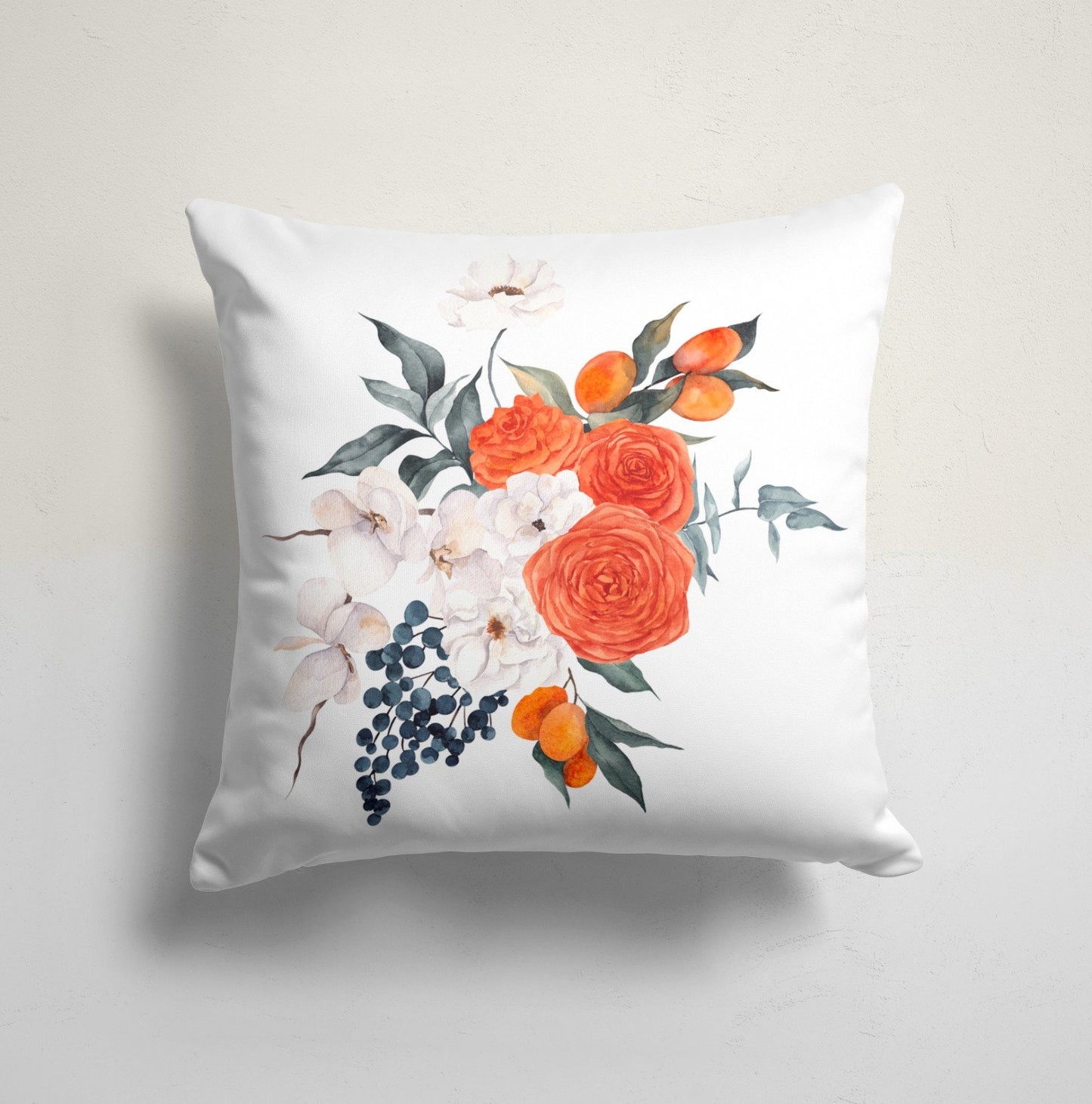 Spring Flower Rose Floral Cushion Cover
