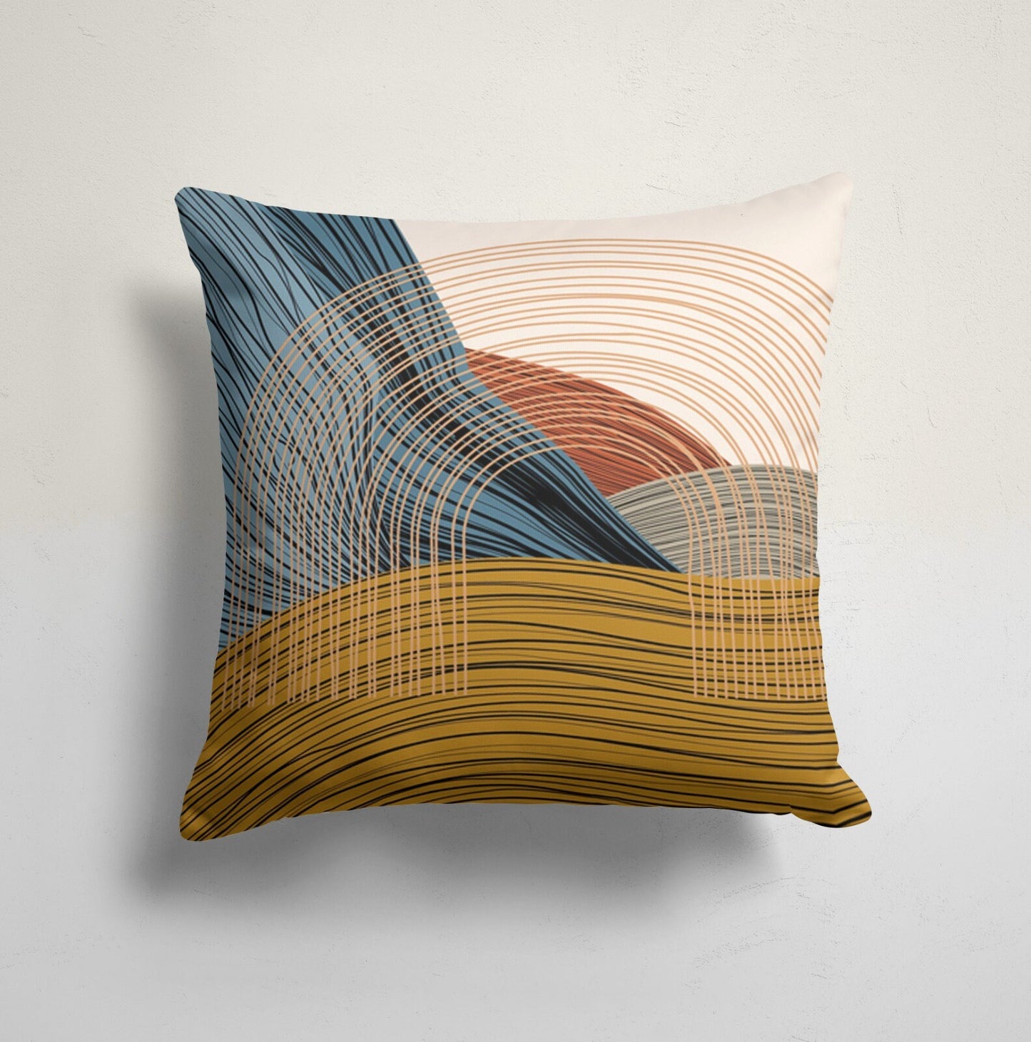 Abstract Mid Century Modern Retro Pillow Covers