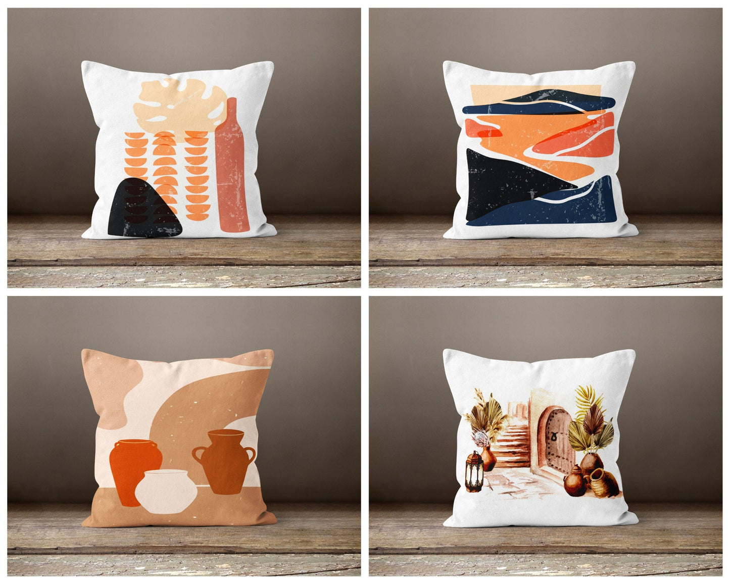 Mid Century Modern Boho Cushion Cover