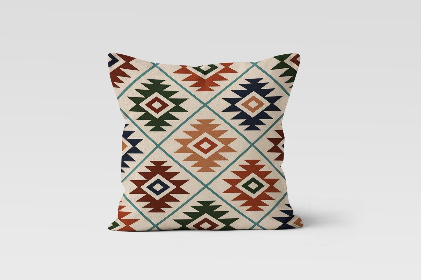 Turkish Kilim Print Southwestern Aztec Cushion Cover