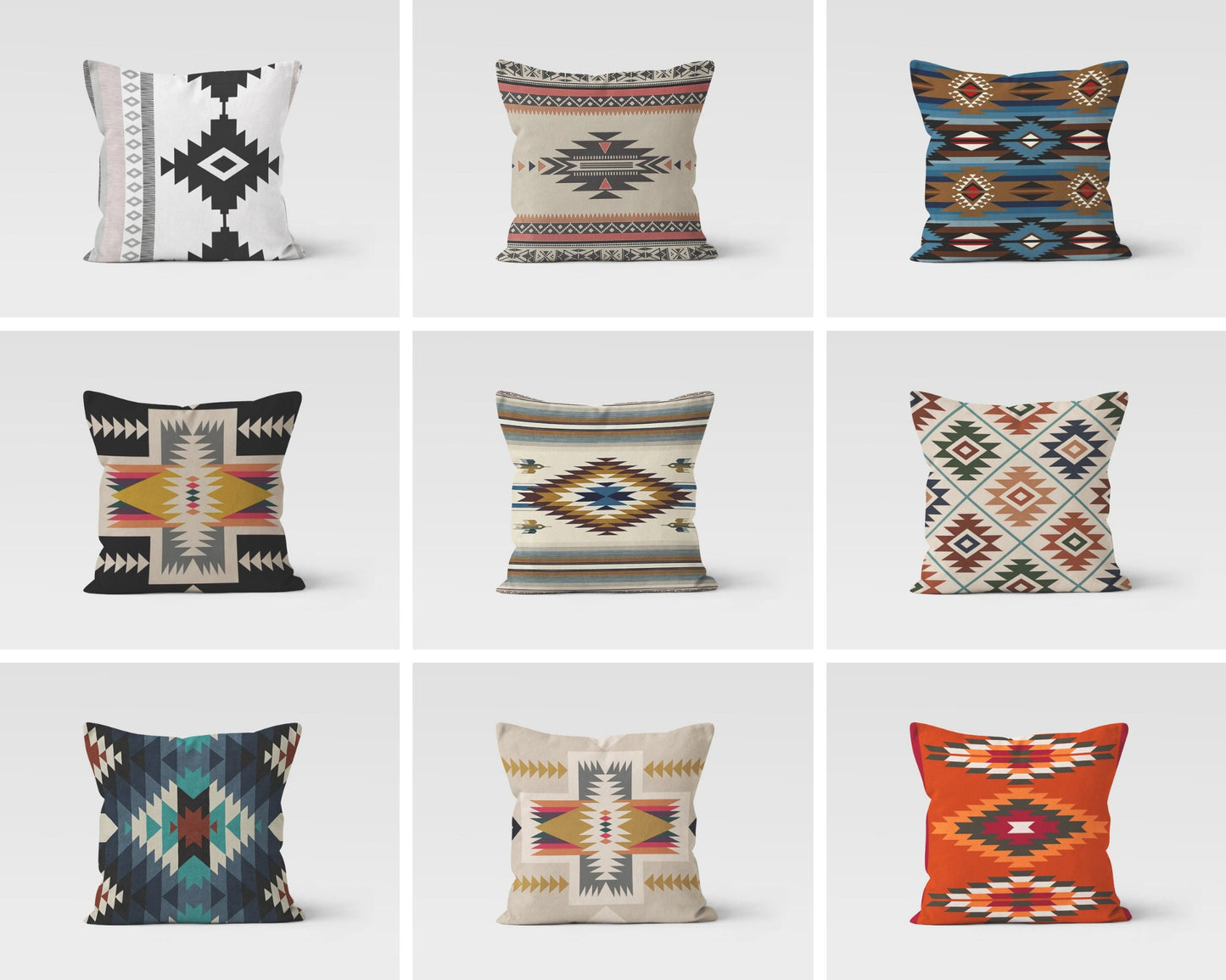 Turkish Kilim Print Southwestern Aztec Cushion Cover