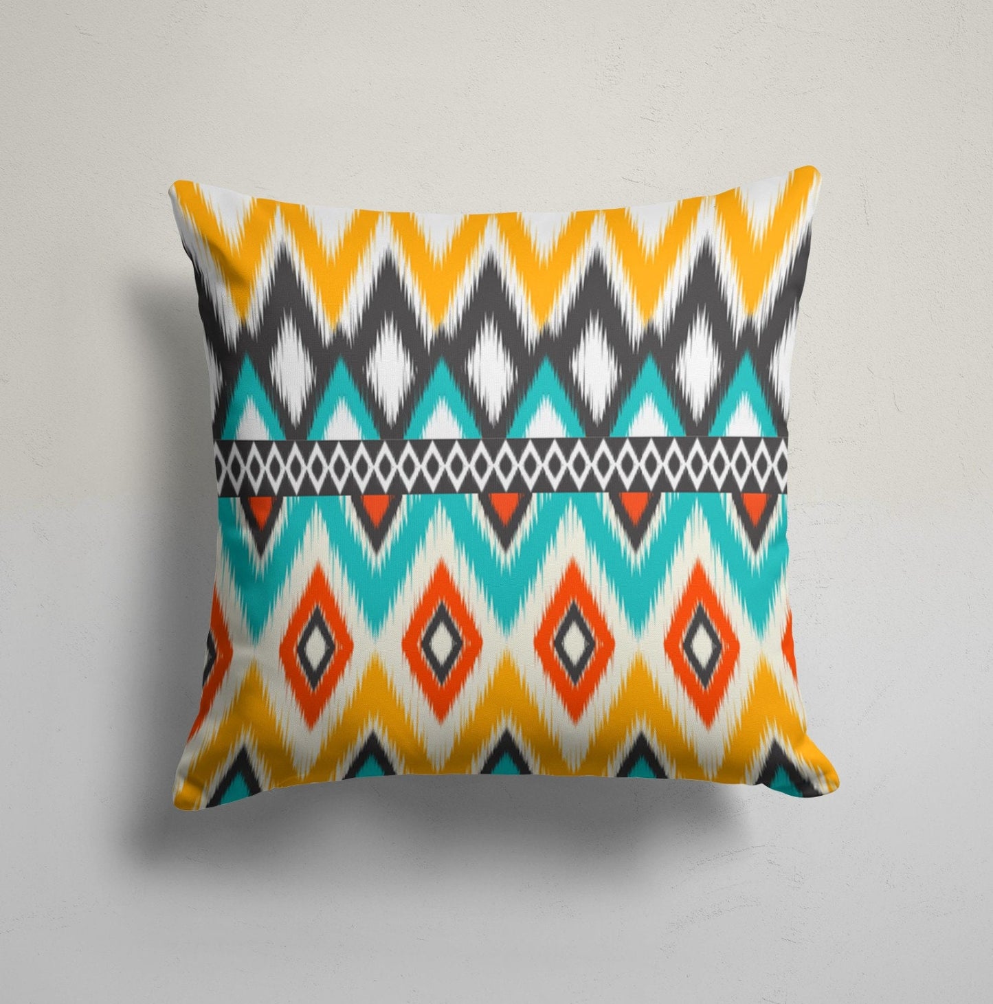 Ethnic Farmhouse Traditional Kilim Print Cushion Cover