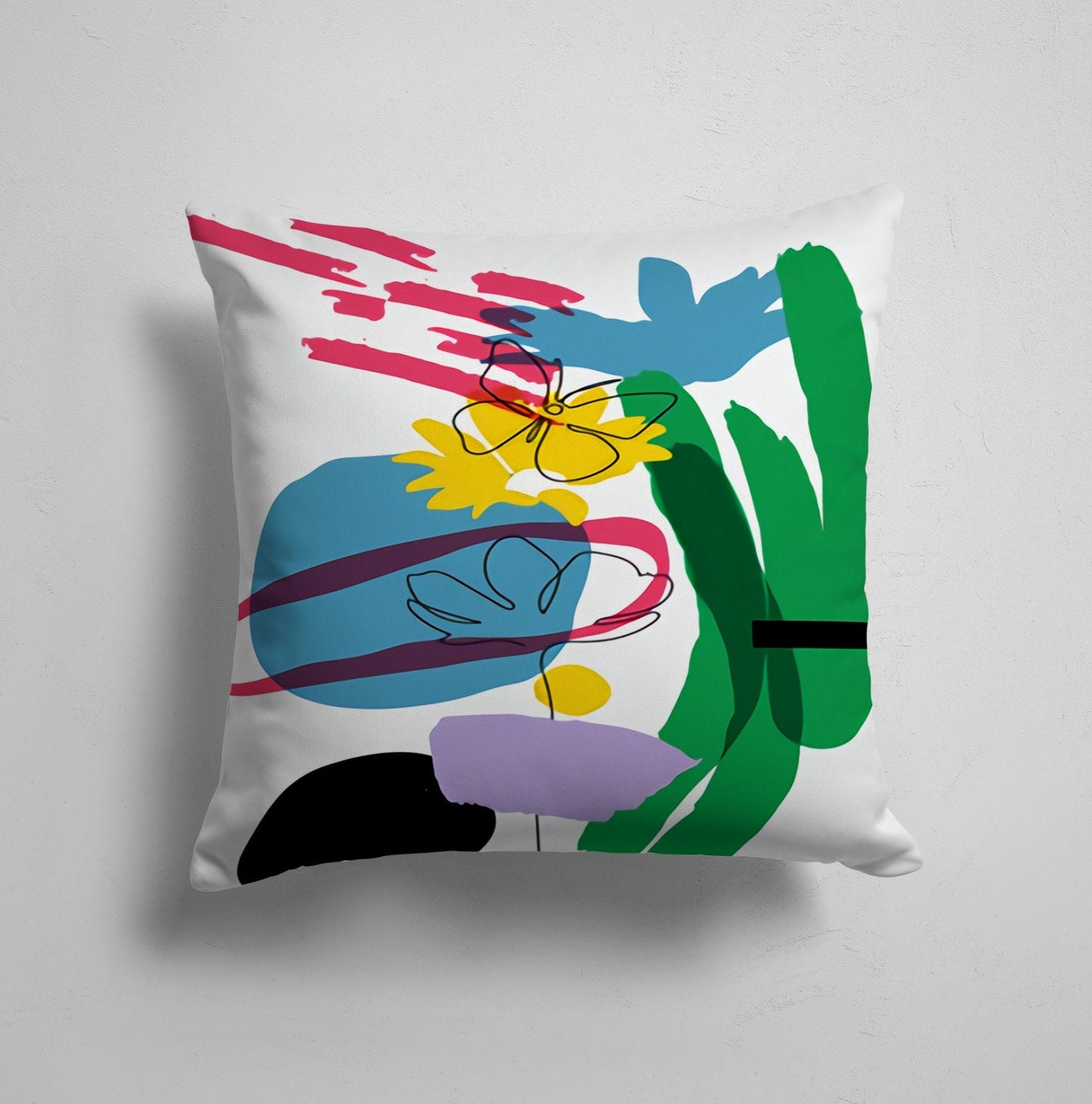 Modern Brushed Effect Colorful Cushion Cover