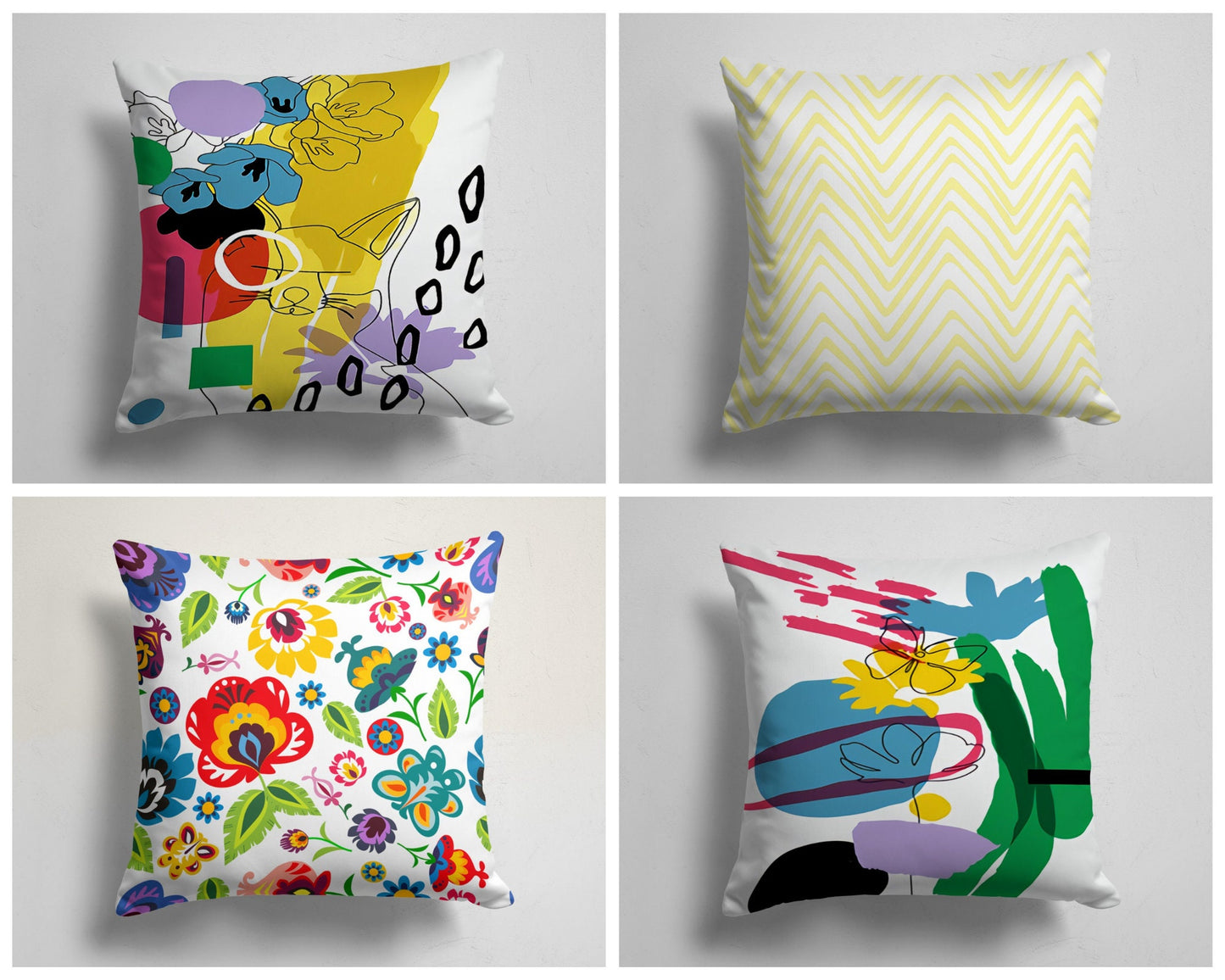 Modern Brushed Effect Colorful Cushion Cover