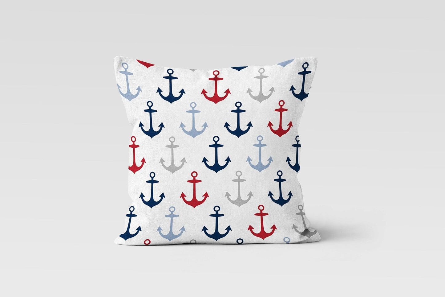 Nautical Anchor Blue Marine Cushion Cover