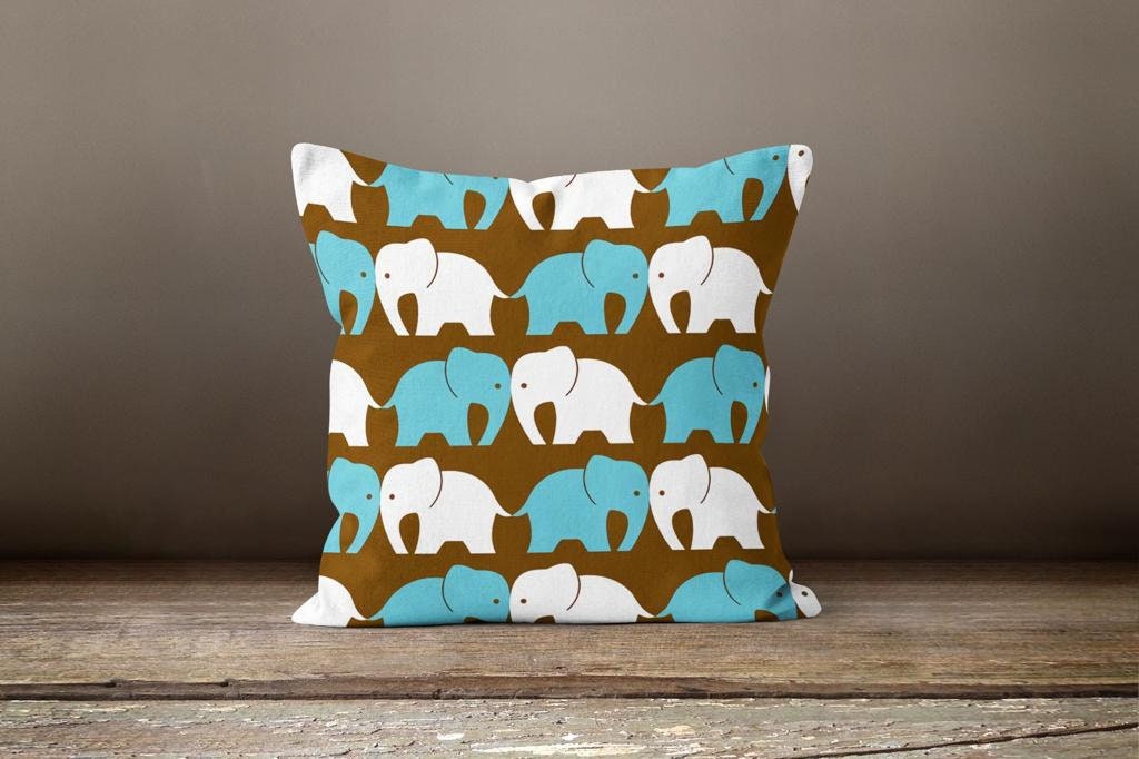 African Sahara Elephant Safari Cushion Cover