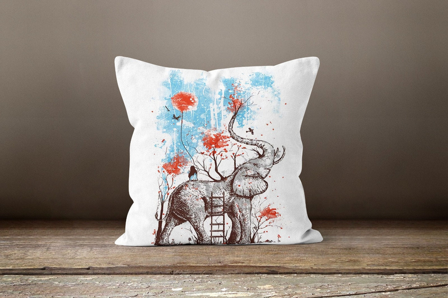 African Sahara Elephant Safari Cushion Cover