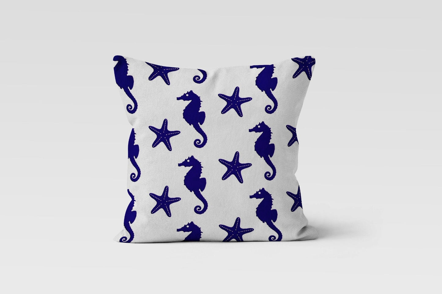Blue Marine Seashore Themed Printed Cushion Cover