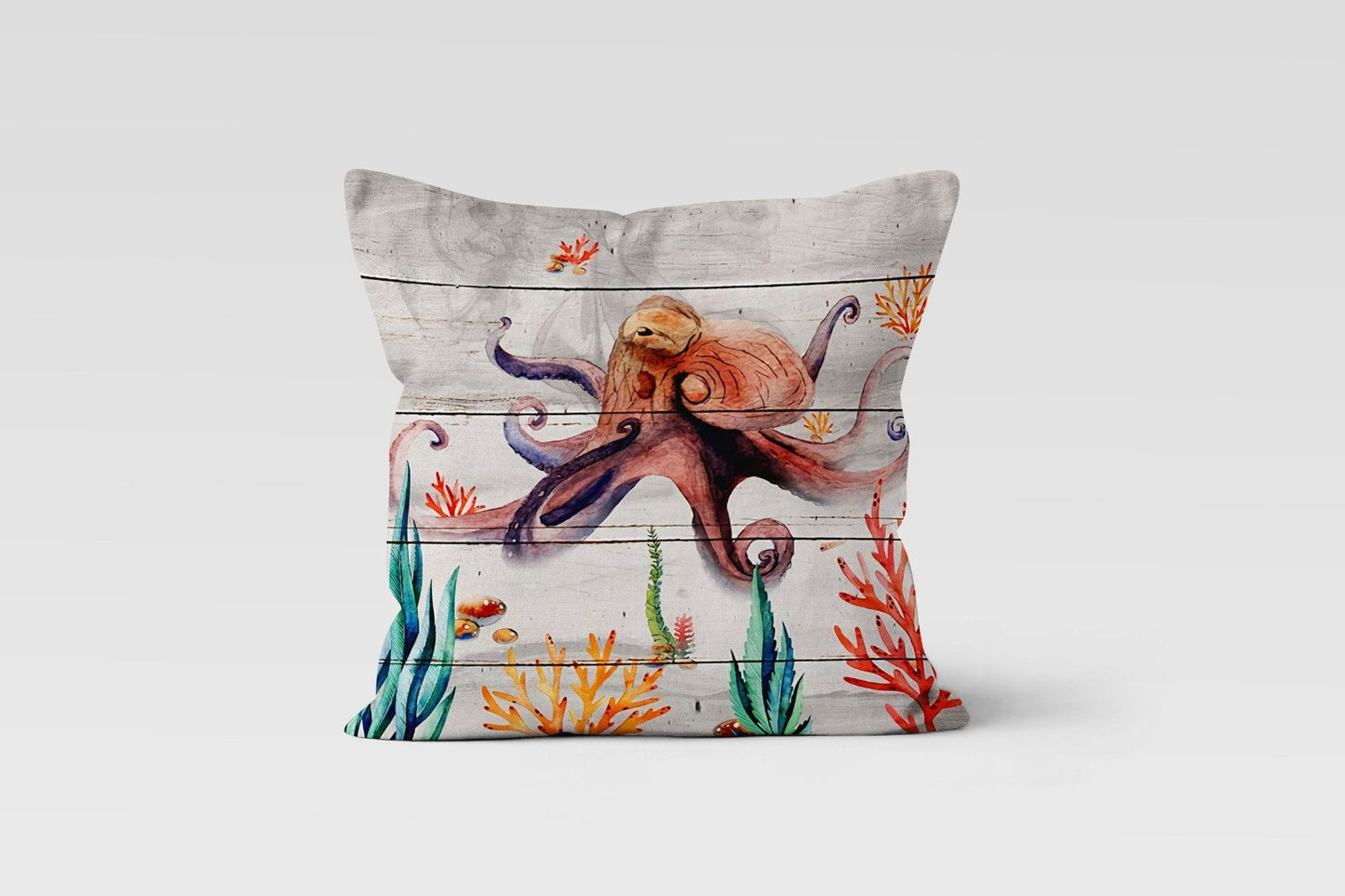 Sea Animals Crab Lobster Nautical Beach Cushion Cover