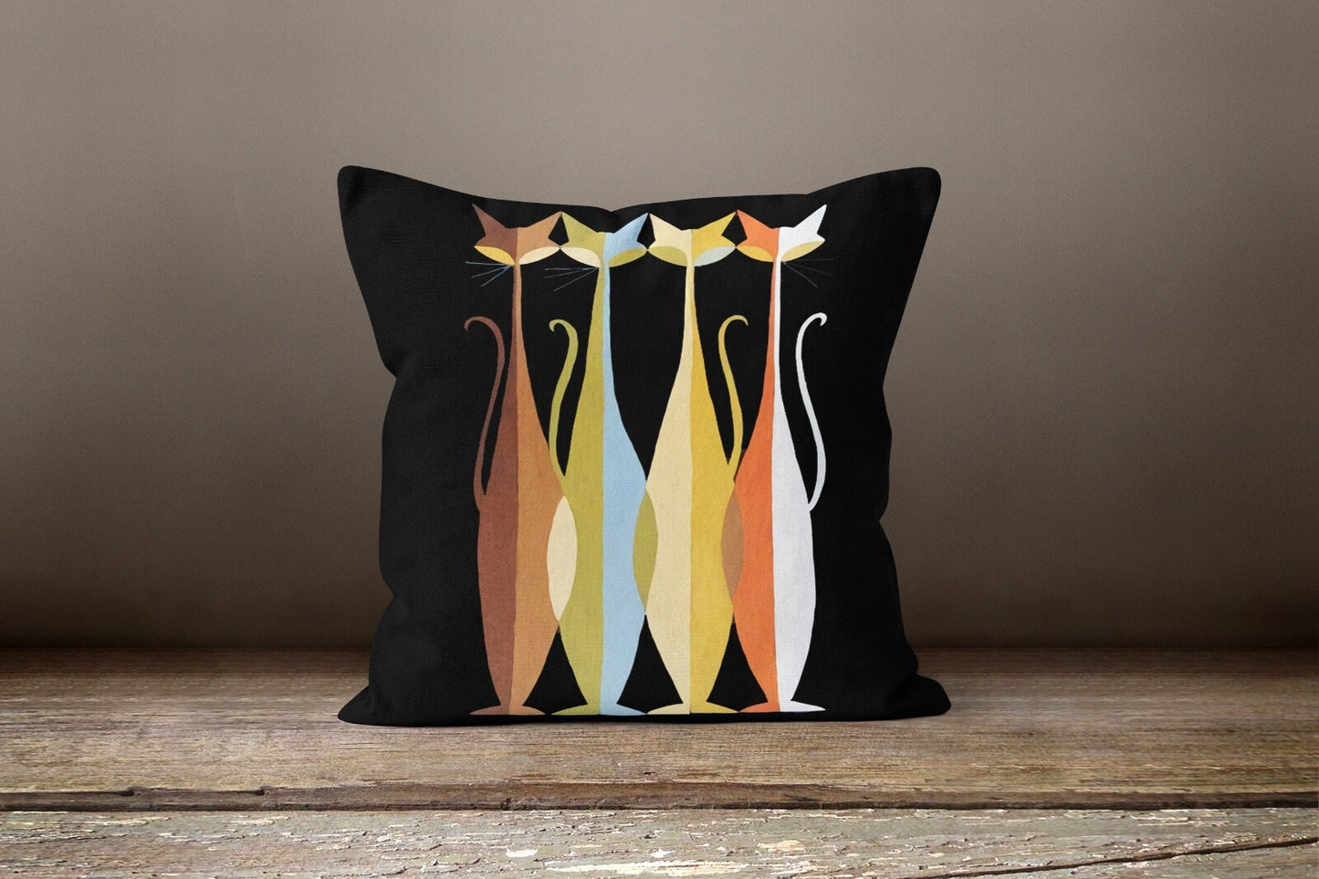 Multicolour Rainbow Abstract Geometric Cushion Cover