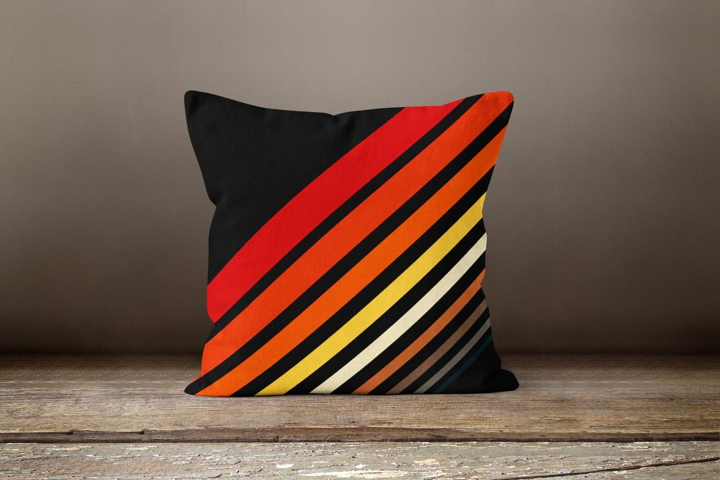 Multicolour Rainbow Abstract Geometric Cushion Cover
