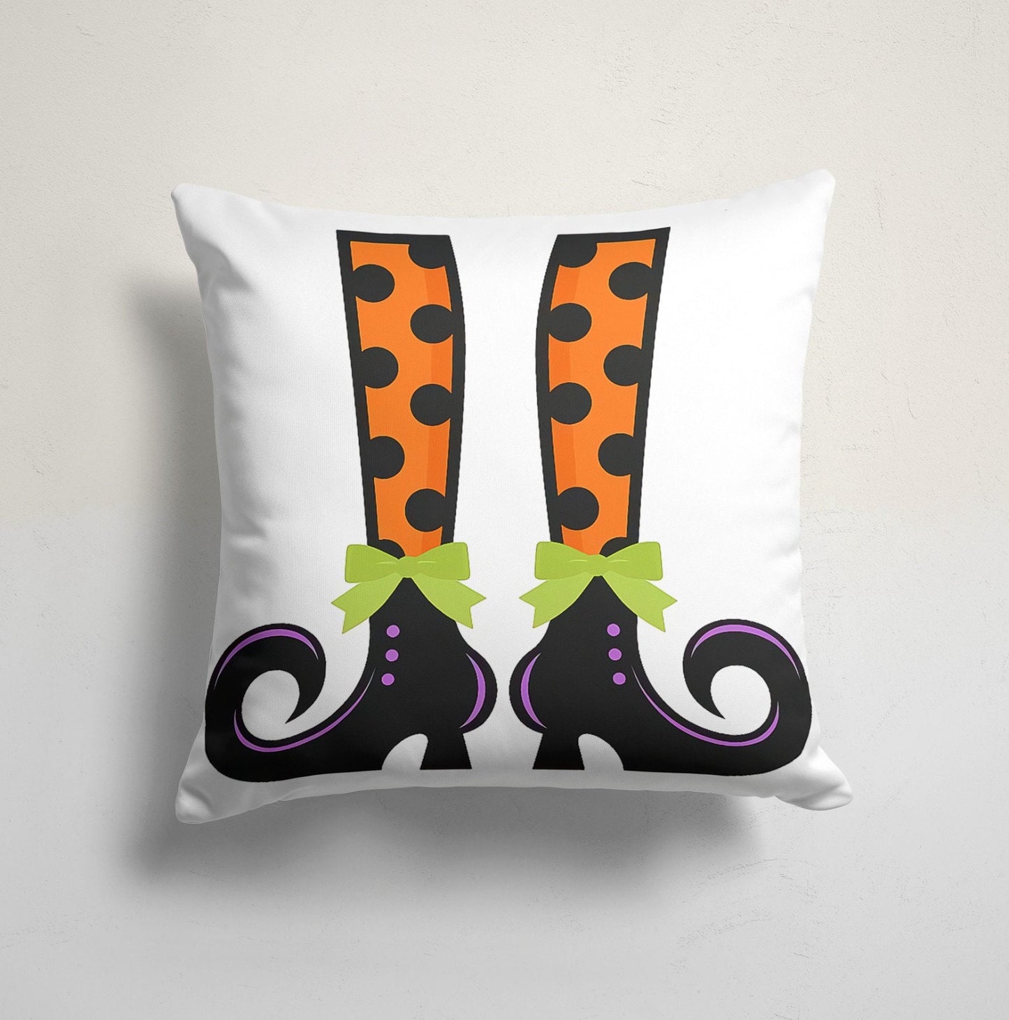 Bat Ghost and Scary Pumpkin Pattern Halloween Cushion Cover