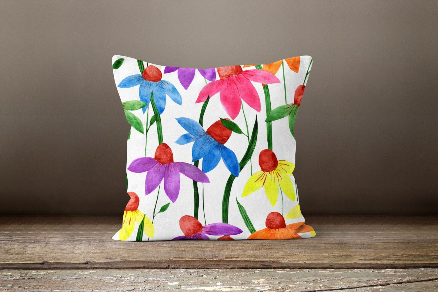 Colorful Polka Dot Cushion Cover, Vibrant Abstract Nature Decor