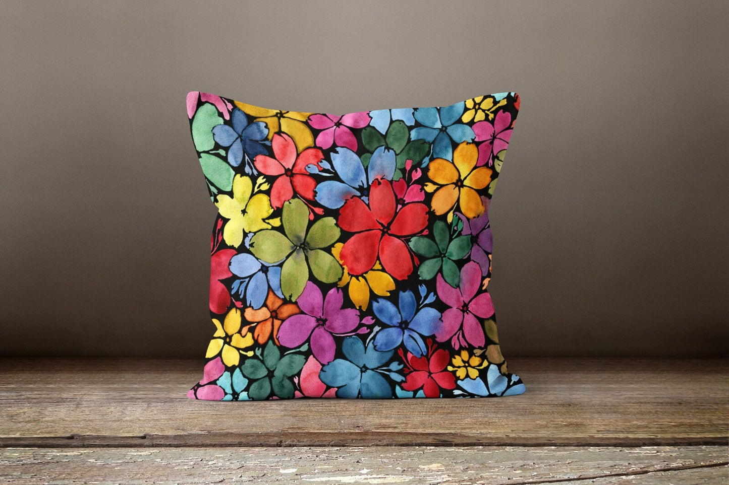 Colorful Polka Dot Cushion Cover, Vibrant Abstract Nature Decor