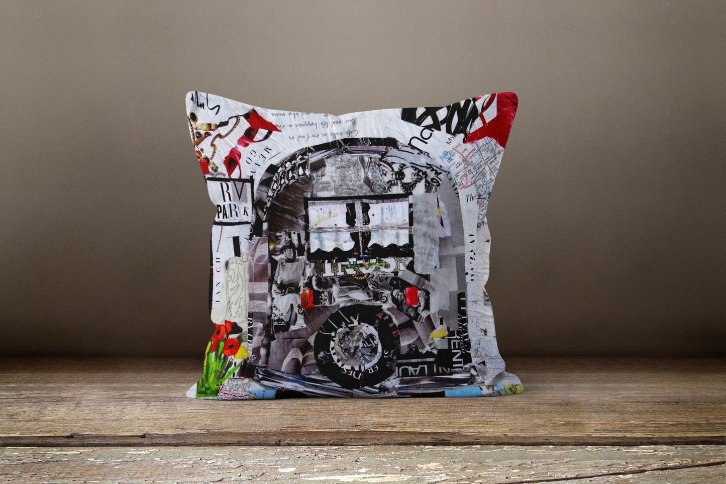 Musical Instrument Pillow Cover Camera Pattern Cushion Case