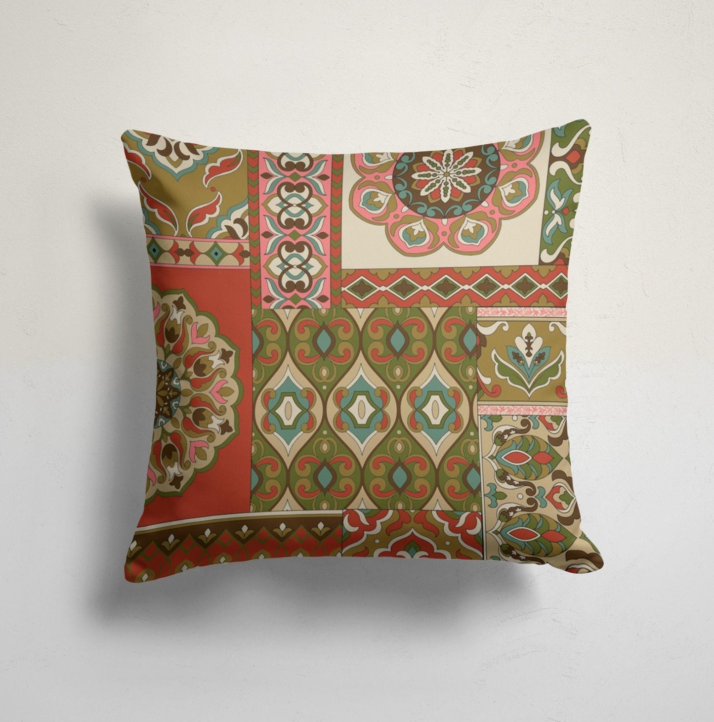 Ethnic Farmhouse Traditional Kilim Print Cushion Cover